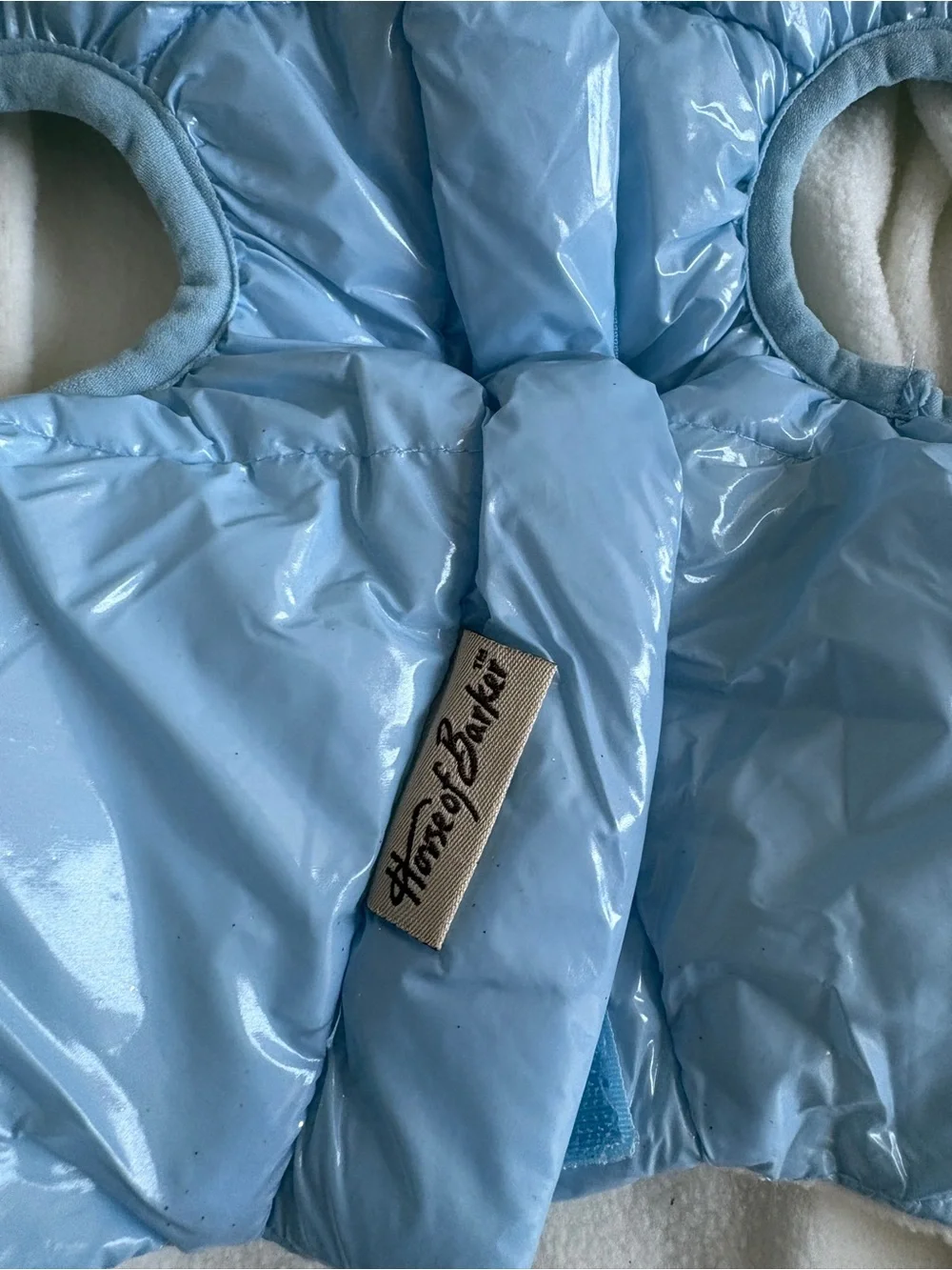 Light Blue dog jacket for winter size medium